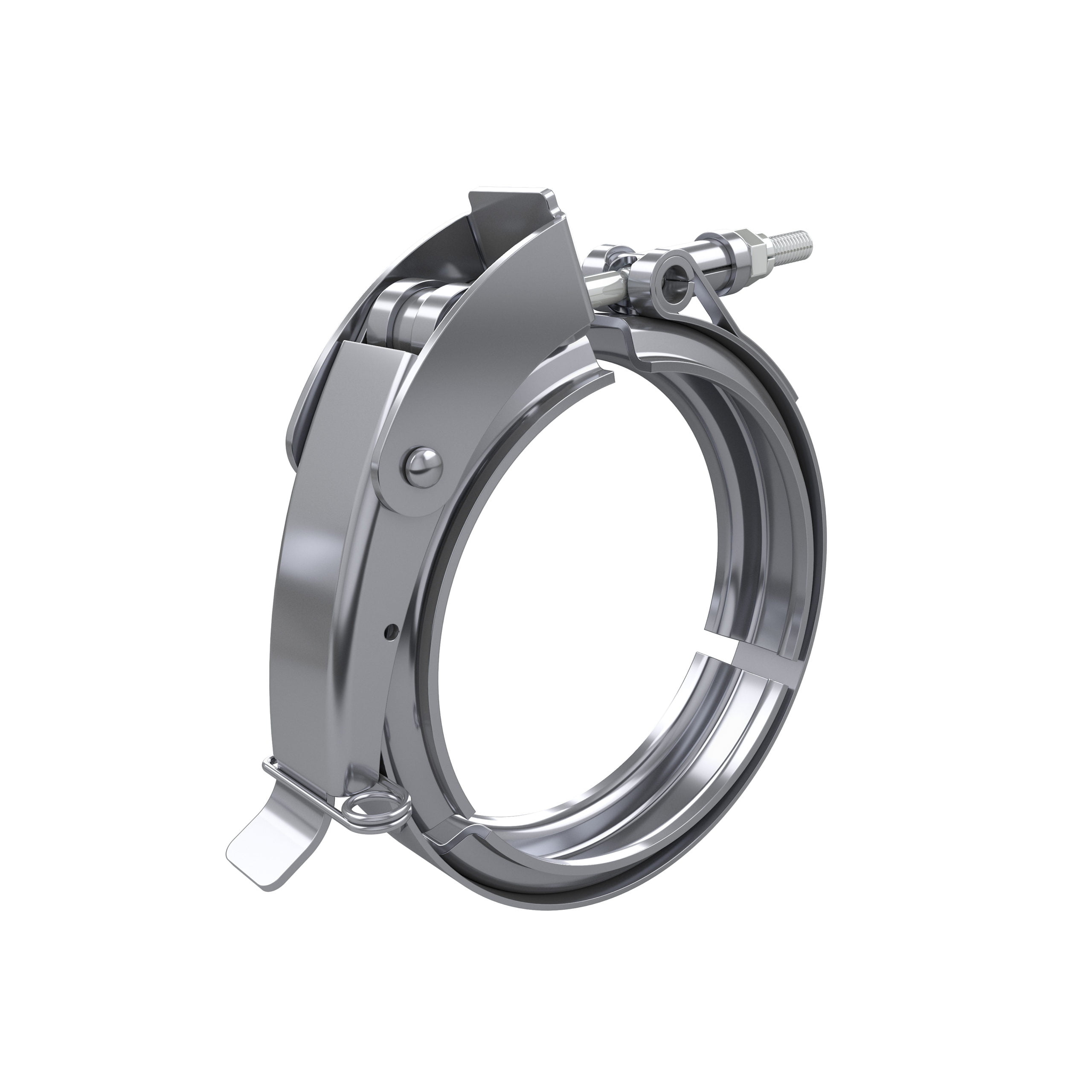 V clamp with lever
