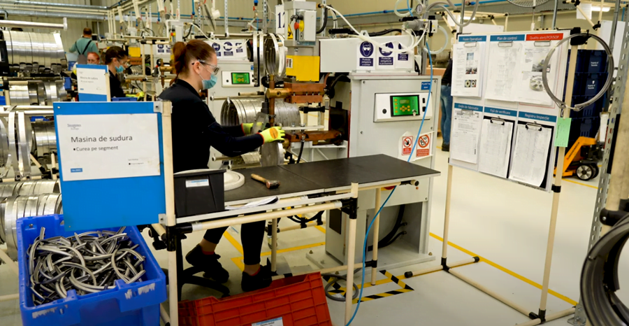 clamp being made