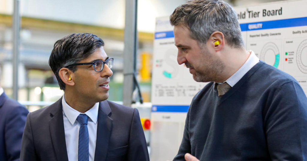 Chris Marsden MD of Teconnex speaks to PM Rishi Sunak.